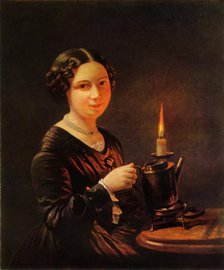 'Girl with Candle', 1840s, (1965).  Creator: Vasily Tropinin.
