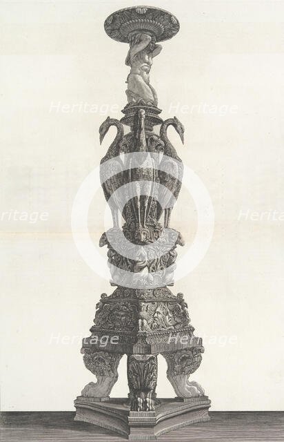 Antique marble candleholder, 1778-80. Creators: Giovanni Battista Piranesi, Francesco Piranesi.