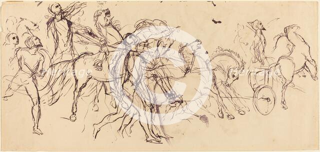 Charioteers (recto and verso). Creator: Eugene Delacroix.