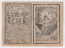 Front and back covers printed on the same sheet for patriotic discourses, ca. 190..., ca. 1900-1910. Creator: José Guadalupe Posada.