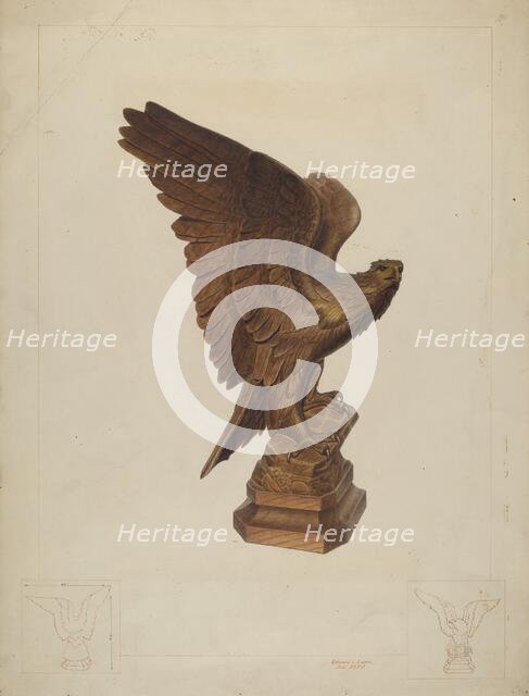 Carved Eagle, c. 1938. Creator: Edward L Loper.
