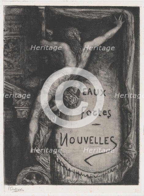 Cover for Eaux Fortes Nouvelles, late 19th century. Creator: François-Nicolas Chifflart.