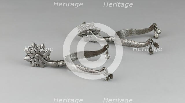 Pair of Rowel Spurs, Northern Europe, early 17th century. Creator: Unknown.