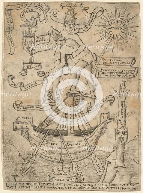 Allegory of the Emperor and the Pope, c. 1495. Creator: Unknown.