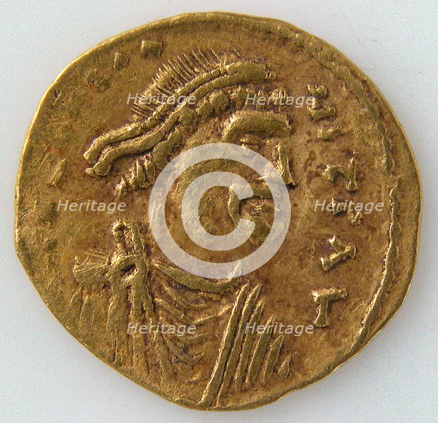 Tremissis, Byzantine, ca. 668-685. Creator: Unknown.