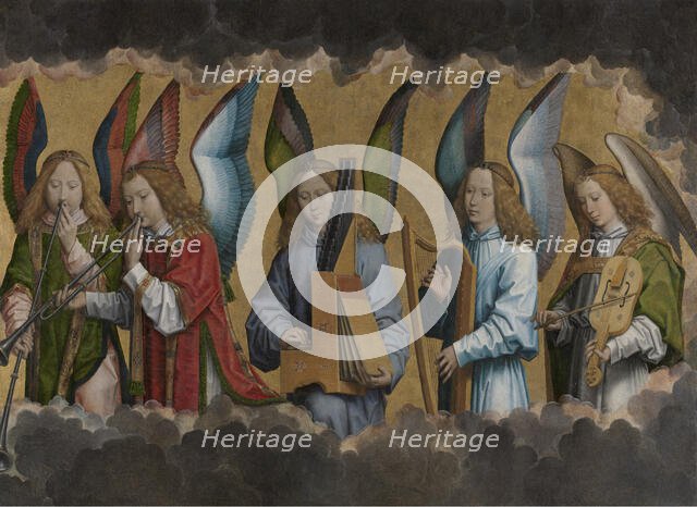 Music-making Angels, 1483-1494. Creator: Hans Memling.