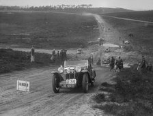 MG PA competing in a motoring trial, Bagshot Heath, Surrey, 1930s. Artist: Bill Brunell.