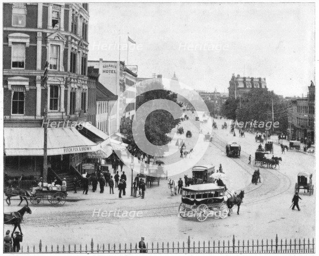 Pennsylvania Avenue, Washington DC, late 19th century.Artist: John L Stoddard