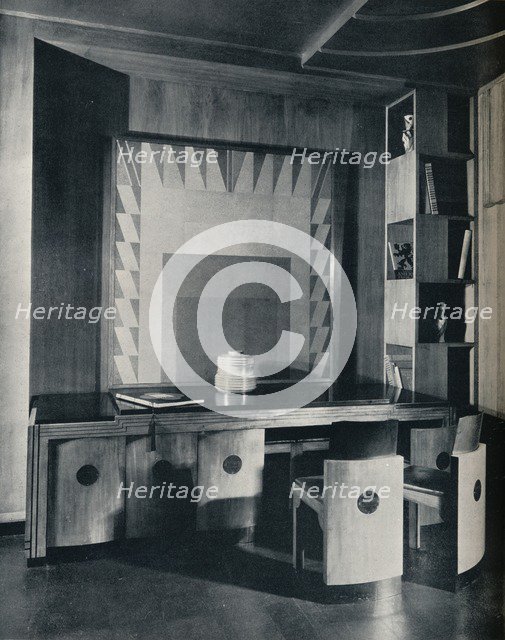 'A Conference Table and chairs for a private office. Designed by Joseph Sinel', 1930. Artist: Unknown.