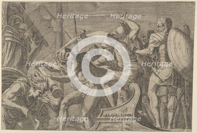 Hercules Fighting Aboard The Argonauts' Ship, ca. 1542-45. Creator: Leon Davent.
