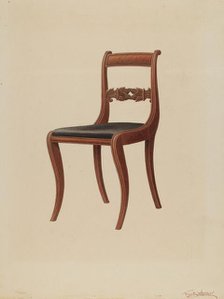 Side Chair, c. 1937. Creator: Frank Wenger.
