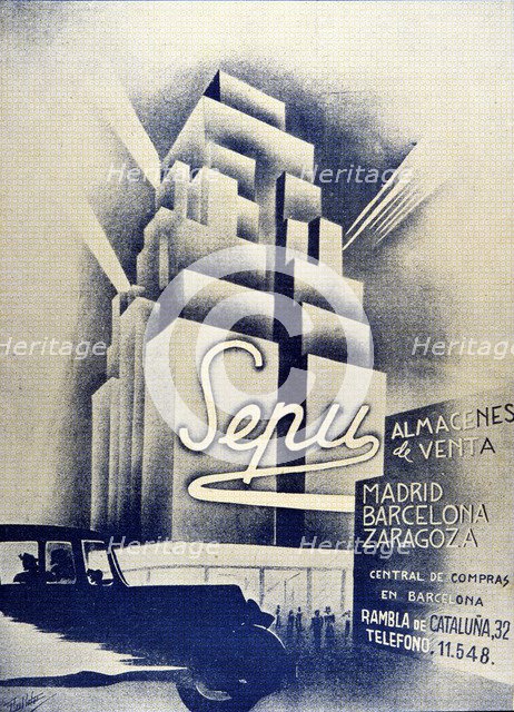 Advertisement of the department store 'Sepu' in Barcelona.