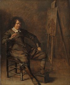 Portrait of a painter in front of his easel, c.1630. Artist: Codde, Pieter (1599-1678)