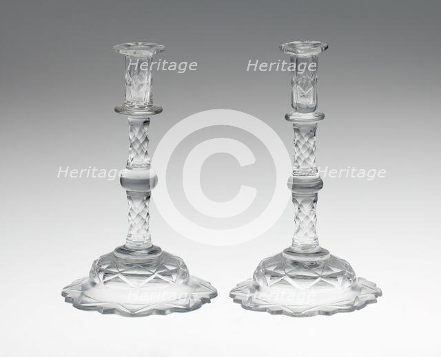 Two Taper Sticks, England, 18th century. Creator: Unknown.