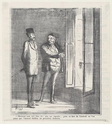 Monsieur sera très bien ici: une vue superbe..., 1870.  Creator: Honore Daumier.