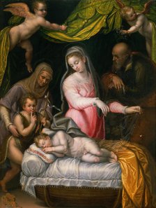 The Holy Family with John the Baptist and Saint Elizabeth, 1591. Creator: Fontana, Lavinia (1552-1614).