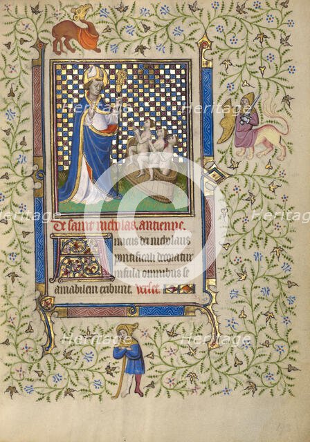 Saint Nicholas; Book of Hours, about 1410. Creator: Unknown.