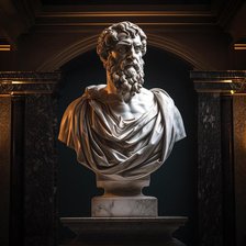 AI Image - Bust of Plato, 2023. Creator: Heritage Images.