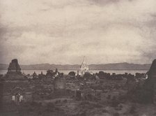 Pugahm Myo: Distant View of Gauda-palen Pagoda, August 20-24, 1855. Creator: Captain Linnaeus Tripe.