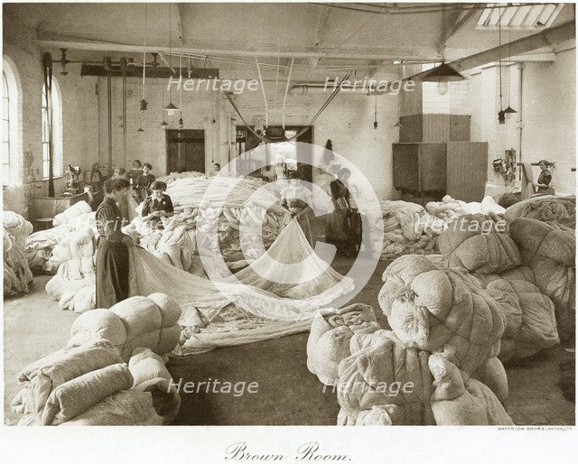 Brown Room, Thomas Adams Lace Factory, Stoney Street, Nottingham, Nottinghamshire, 1914. Artist: Waterlow Bros & Layton Ltd