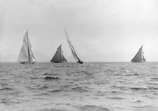 A group of 15-metre class yachts: 'Pamela', 'Maudrey', 'Paula III' & 'Istria', 1913. Creator: Kirk & Sons of Cowes.