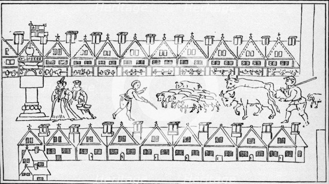 Eastcheap Market, London, c1598 (1904). Artist: Unknown.
