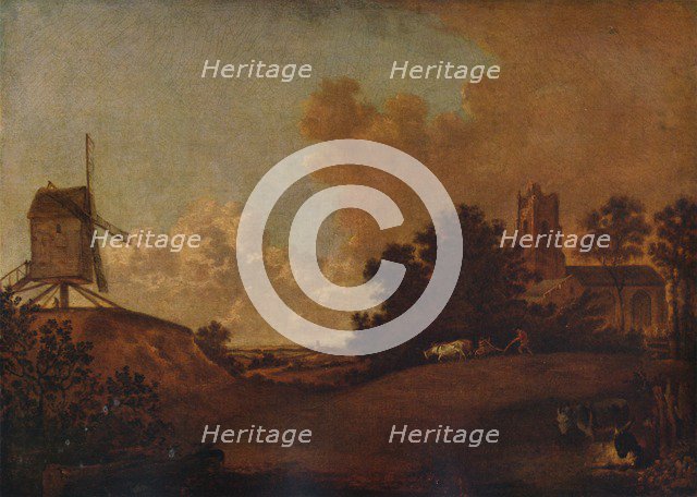 'Old Orford Church and Mill, Suffolk', c1782. Artist: John Crome.