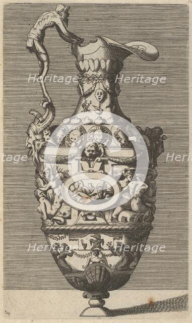 Vase with a River God in an Oval Medallion, 17th century (late). Creator: Rene Boyvin.