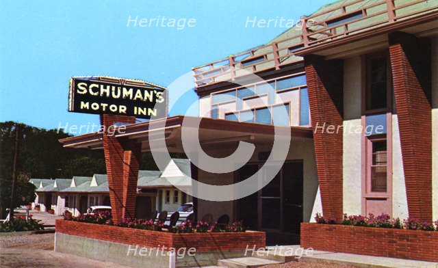 Schuman's Motor Inn, Rolla, Missouri, USA, 1957. Artist: Unknown