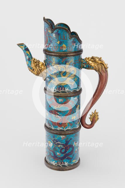 Enamel Ewer (duomuhu), Late Ming/early Qing dynasty, 17th century. Creator: Unknown.