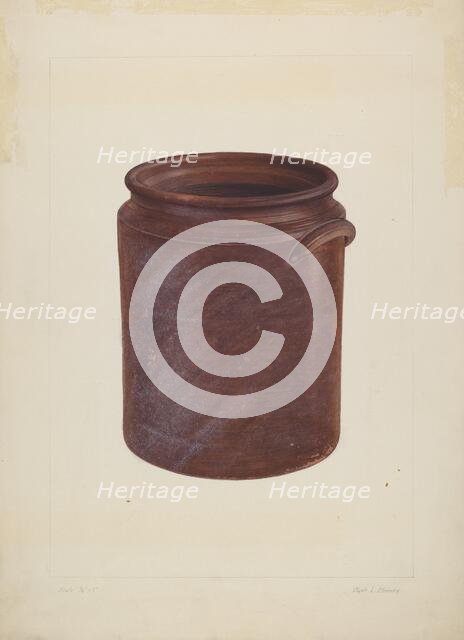 Eardley Jar, c. 1938. Creator: Clyde L. Cheney.