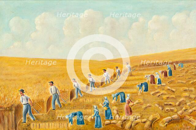 Harvesting with Grain Cradles, c. 1939. Creator: Stanley Mazur.