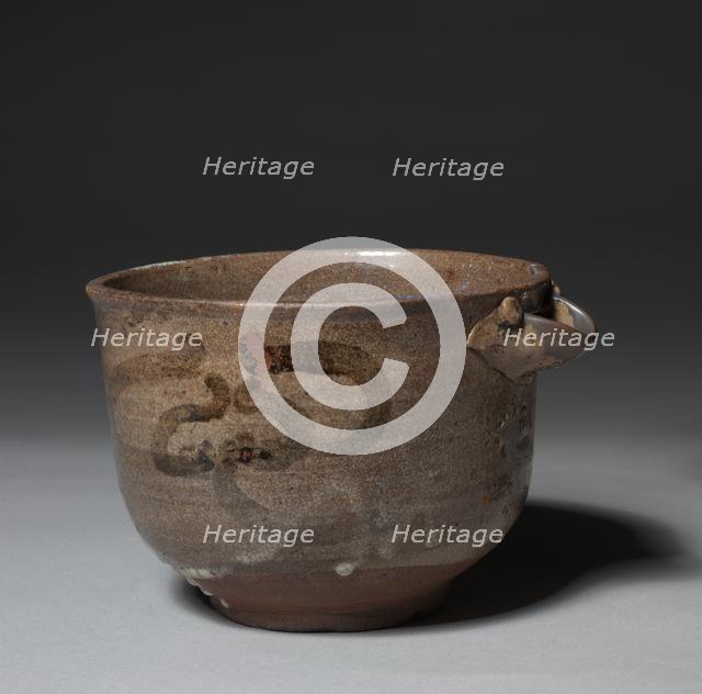 Spouted Bowl with Flower Design: Karatsu Ware, late 16th century. Creator: Unknown.