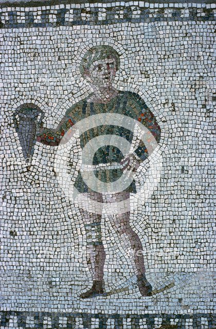 Floor mosaic from a Roman villa. Artist: Unknown