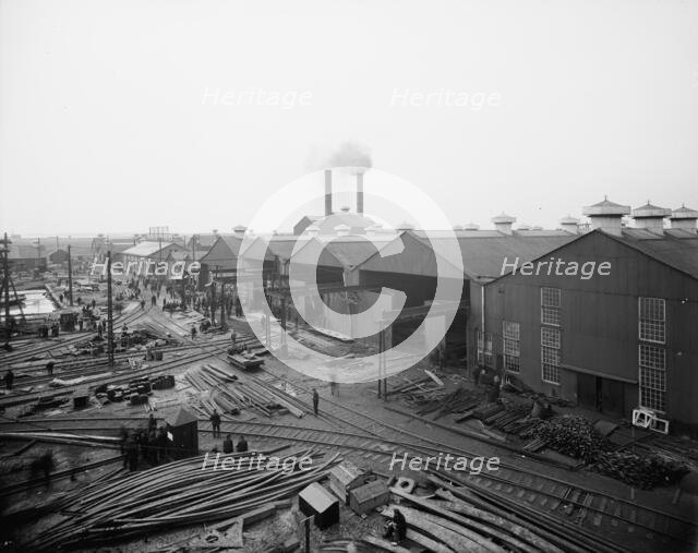 A Portion of the yard, Great Lakes Engineering Works, Ecorse, Mich., (1906?). Creator: Unknown.