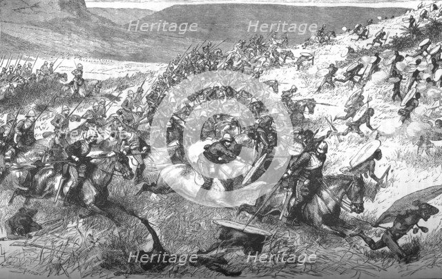 'Charge of the Seventeenth Lancers at Ulundi', 1879, (c1880). Artist: Unknown.