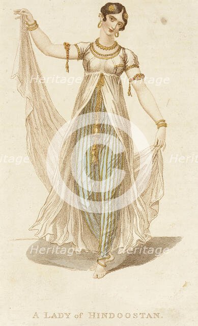 Fashion Plate (A Lady of Hindoostan), 1809. Creator: Unknown.