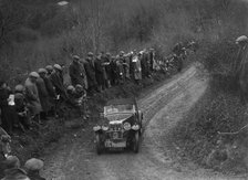 MG PA of JWS Johnson competing in the MCC Lands End Trial, 1935. Artist: Bill Brunell.