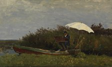The Painter Gabriël Working in a Boat, 1882. Artist: Tholen, Willem Bastiaan (1860-1931)