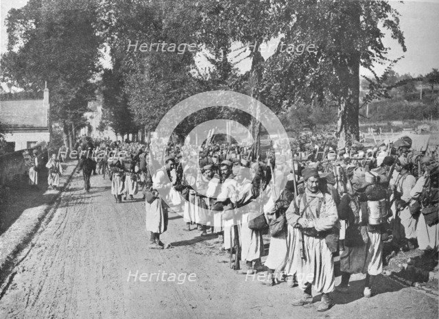 'Turcos waiting for the order to advance', 1914. Artist: Unknown.