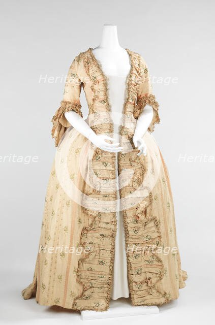 Robe à la Française, French, 1765-70. Creator: Unknown.