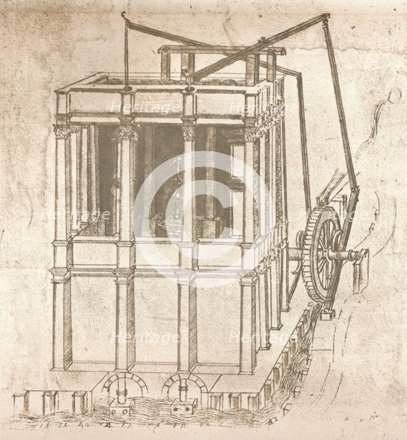 Drawing of projects for castles and villas, c1472-c1519 (1883). Artist: Leonardo da Vinci.