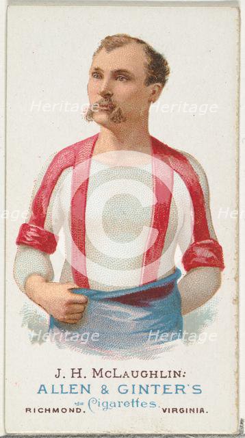 J.H. McLaughlin, Wrestler, from World's Champions, Series 1 (N28) for Allen & Ginter Cigar..., 1887. Creator: Allen & Ginter.