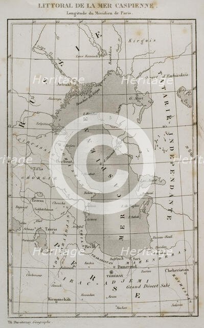 Caspian Sea coast, 1839.  Creator: Thunot Duvotenay.