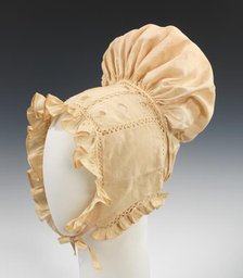 Sunbonnet, American, ca. 1825. Creator: Unknown.