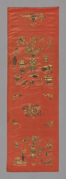 Chair Cover, China, Qing Dynasty (1644-1911), 1800/25. Creator: Unknown.