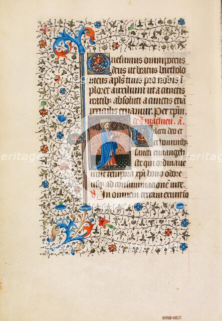 Saint Matthew with a Book; Book of Hours, about 1440-1450. Creator: Workshop of the Bedford Master.