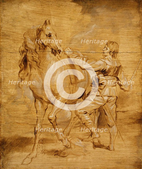 A Man Mounting a Horse, ca. 1630. Creator: Anthony van Dyck.