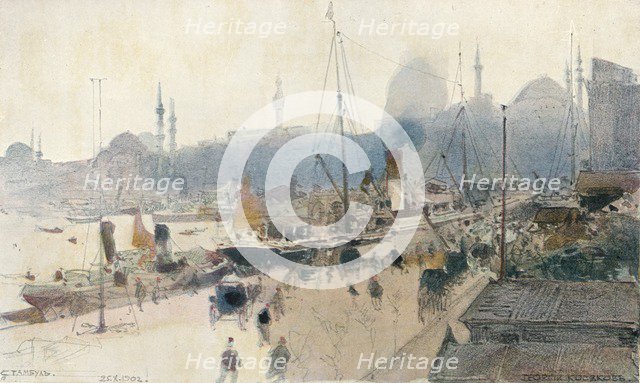 The Quay, Stamboul, 1902, (1906). Artist: G Kossiakoff