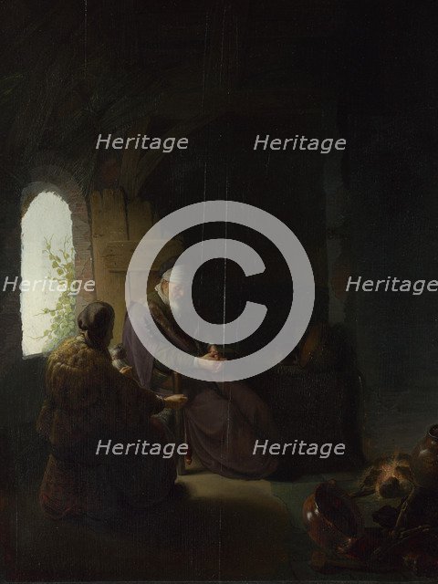 Anna and the Blind Tobit, c.1630. Artist: Rembrandt van Rhijn (1606-1669)